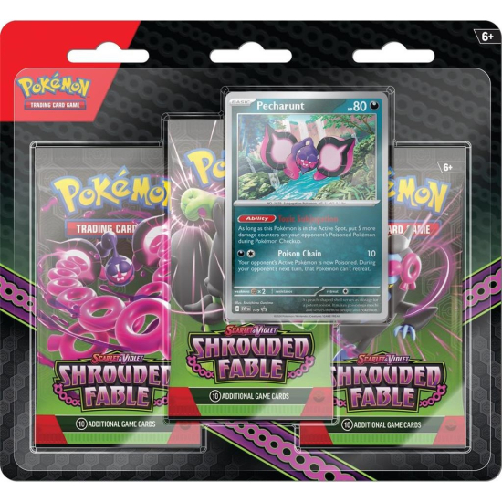 Pokemon TCG: Shrouded Fable 3-Pack Blister - Pecharunt